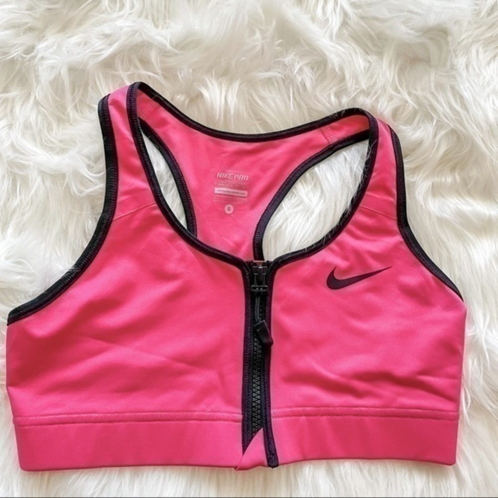 Nike Pro Zip front Sports Bra - Picture 4 of 4